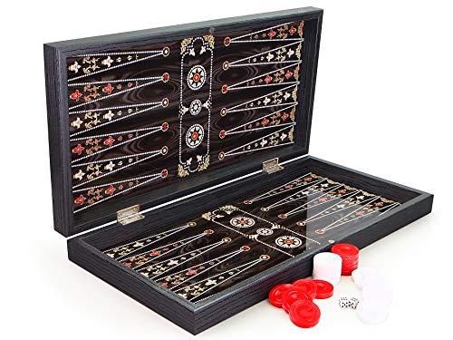Semus Backgammon Tavla DAMA XXL Gesellschaftsspiele Pearl Optik von Semus