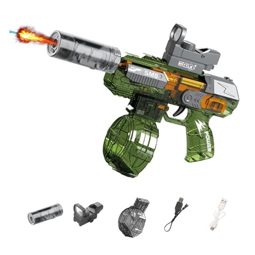 Automatische Elektrische Wasserpistole,Wasserpistole Elektrisch mit Interaktiv Licht Electric Water Gun 350ml Wasserspritzpistole Wiederaufladbar bis zu 28-32FT Wasserpistole Kinder Erwachsene (Grün) Automatische Elektrische Wasserpistole,Wasserpistole Elektrisch mit Interaktiv Licht Electric Water Gun 350ml Wasserspritzpistole Wiederaufladbar bis zu 28-32FT Wasserpistole Kinder Erwachsene (Grün) von Skeadex