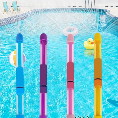 Skeadex 4 Stück Feuerwerks Wasserpistole Spielzeug, Romantisches Feuerwerk Wasserspritze Kinder, Water Gun Wasserspielzeug, Feuerwerk Wasserpistolen Pool Party Strand Garten Spielzeug (A) von Skeadex