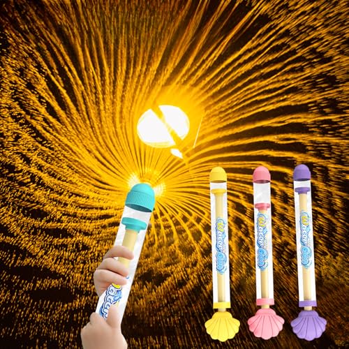 Skeadex 4 Stück Feuerwerks Wasserpistole Spielzeug, Romantisches Feuerwerk Wasserspritze Kinder, Water Gun Wasserspielzeug, Feuerwerk Wasserpistolen Pool Party Strand Garten Spielzeug (C) von Skeadex