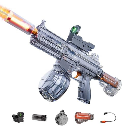Skeadex Elektrische Wasserpistole mit Blitz Effekten, Wasserpistole Elektrisch Sehr Stark 450ml,Water Gun Electric Reichweite 8-10M, Wasserpistolen Spritzpistole Wasser für Erwachsene Kinder (A) von Skeadex