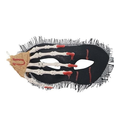 Skeadex Halloween Totenkopf Hand Masken, Horror Maske mit Skelett Hand, Halloween Deko Totenkopf Maske Skeletthand, Masken für Halloween Karneval Maskerade Rollenspiele Kostüme (A) von Skeadex
