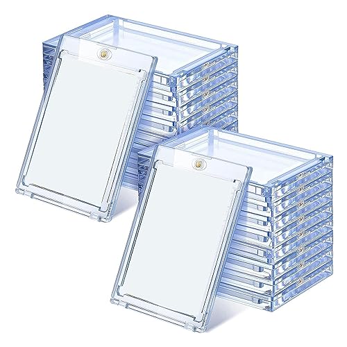 Skiitches 20 Stück 180 PT transparente magnetische Kartenhalter-Set, Schutzfolien für Sammelkarten, Sport-Baseballkarten von Skiitches