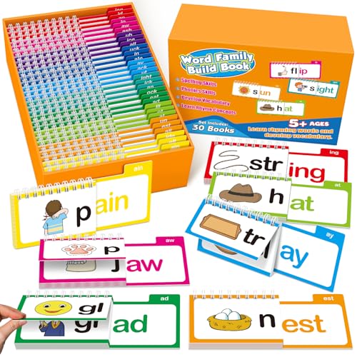 SkilLify Lernbuch mit 30 Wörtern zum Erstellen von Telefonen, Lernen, Lesen und Reimen, Flip-Bücher, Sichtwörter, Reimspiele für Kinder, Heimschulbedarf, Kindergarten, Vorschule, Lernaktivitäten SkilLify Lernbuch mit 30 Wörtern zum Erstellen von Telefonen, Lernen, Lesen und Reimen, Flip-Bücher, Sichtwörter, Reimspiele für Kinder, Heimschulbedarf, Kindergarten, Vorschule, Lernaktivitäten von SkilLify