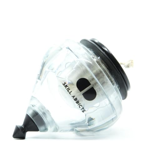SA Ball Bearing Spin Top - Transparent (Enthält Zubehör und App zum Erlernen von Kreisel Tricks) von Skill Addicts
