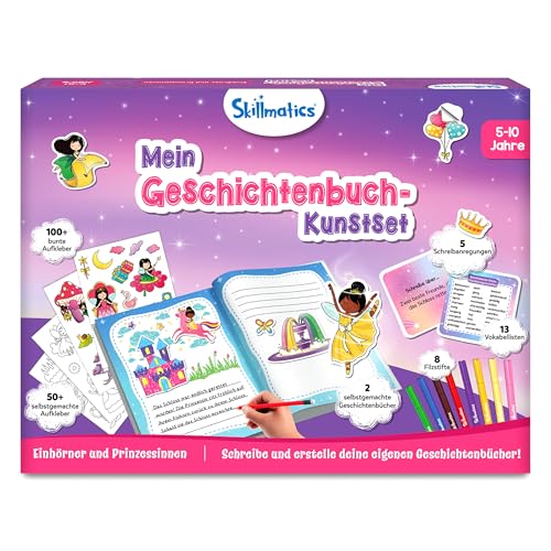 Skillmatics Geschichtenbuch Kunstset- Einhorn & Prinzessinnen, Osterkorb Füllung, schreiben & erstellen Märchen Geschichten, kreative Aktivität für Mädchen & Jungen, Geschenke für Kinder im Alter von Skillmatics Geschichtenbuch Kunstset- Einhorn & Prinzessinnen, Osterkorb Füllung, schreiben & erstellen Märchen Geschichten, kreative Aktivität für Mädchen & Jungen, Geschenke für Kinder im Alter von von Skillmatics
