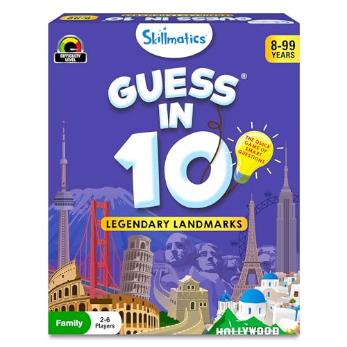 Skillmatics Guess in 10 Legendary Landmarks, Kartenspiel mit cleveren Fragen, extrem unterhaltsam für Reisen, Spielabende mit der Familie, Sommercamps. Geschenke für alle von 8 bis 99 Skillmatics Guess in 10 Legendary Landmarks, Kartenspiel mit cleveren Fragen, extrem unterhaltsam für Reisen, Spielabende mit der Familie, Sommercamps. Geschenke für alle von 8 bis 99 von Skillmatics