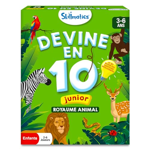 Skillmatics Kartenspiel 10 Mal Darfst Du Raten Junior, Welt der Tiere, super lustiges und lehrreiches Geschenk für Kinder von 3 bis 6 Jahren von Skillmatics