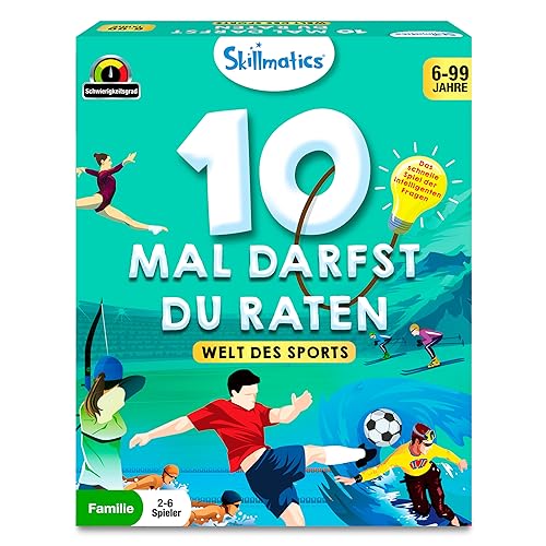 Skillmatics Kartenspiel - 10 Mal darfst du raten Welt des Sports, Geschenke für Kinder ab 6 Jahren, Großer Spaß für unterwegs, Urlaube und Spieleabende mit der Familie Skillmatics Kartenspiel - 10 Mal darfst du raten Welt des Sports, Geschenke für Kinder ab 6 Jahren, Großer Spaß für unterwegs, Urlaube und Spieleabende mit der Familie von Skillmatics