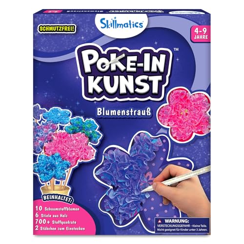 Skillmatics Poke-in Kunst – Blumenstrauß, Spaß ohne Kleckern für Kinder, DIY-Bastelset, kreative Aktivität, Geschenk für Mädchen & Jungen von 4 bis 9 Jahren von Skillmatics