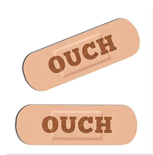 SkinoEu® 2 Stück Vinyl Aufkleber Autoaufkleber Pflaster Heftpflaster Ouch Bumper Stickers Decal Spiegel Auto Moto Motorrad Fahrrad Helm Fenster Tür Tuning B 176 von SkinoEu