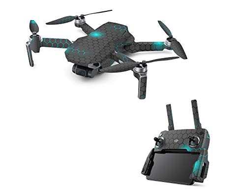Skins4u Aufkleber Skins für DJI Mavic Mini Skin Designfolie Schutz Folie Decal Design Sticker Set Exo small Blue von Skins4u