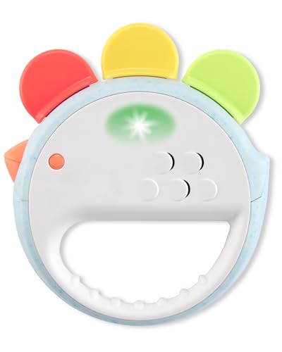 Skip Hop Musikalisches Babyspielzeug mit Geräuschen, Lichtern und Musik, Farmstand Feelin' Clucky Tamburin, ab 9 Monaten von Skip Hop