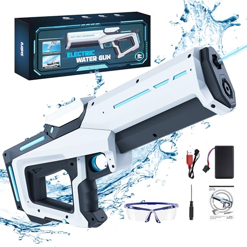 Elektrische Wasserspritzpistole für Kinder & Erwachsene Wasserpistole 60B– Automatisch, Wasserdicht, Batteriebetrieben für Pool, Strand, Outdoor-Partys 8-12 Jahre Elektrische Wasserspritzpistole für Kinder & Erwachsene Wasserpistole 60B– Automatisch, Wasserdicht, Batteriebetrieben für Pool, Strand, Outdoor-Partys 8-12 Jahre von Skirfy