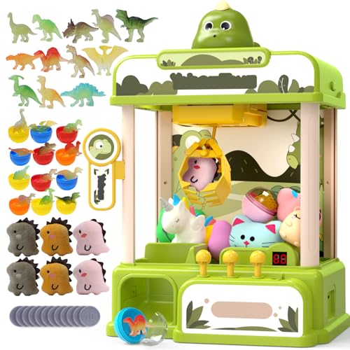 Skirfy Dinosaurierkrallenmaschinen für Kinder, elektronischer Spielautomat mit 34 Dinosaurier- und Sounde-Spielzeugen, Süßigkeitenspender-Maschine, Geschenke Skirfy Dinosaurierkrallenmaschinen für Kinder, elektronischer Spielautomat mit 34 Dinosaurier- und Sounde-Spielzeugen, Süßigkeitenspender-Maschine, Geschenke von Skirfy