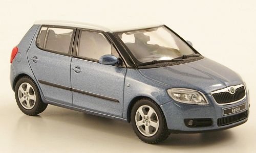 Skoda Fabia II, met.-blaugrau mit weissem Dach, 2006, Modellauto, Abrex 1:43 Skoda Fabia II, met.-blaugrau mit weissem Dach, 2006, Modellauto, Abrex 1:43 von Skoda