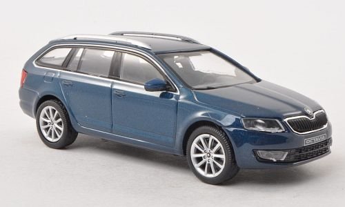 Skoda Octavia III Combi, met.-dkl.-blau-grün , 2013, Modellauto, Fertigmodell, Abrex 1:43 von Skoda