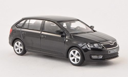 Skoda Rapid Spaceback, met.-schwarz , 2013, Modellauto, Fertigmodell, Abrex 1:43 von Skoda