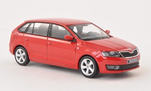 Skoda Rapid Spaceback, rot , 2013, Modellauto, Fertigmodell, Abrex 1:43 von Skoda