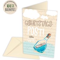 Geburtstagskarte "Geburtstagspost", Flaschenpost Geburtstagskarte "Geburtstagspost", Flaschenpost von Skorpion GmbH
