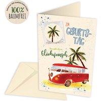 Geburtstagskarte mit Saatgut, VW Bus Geburtstagskarte mit Saatgut, VW Bus von Skorpion GmbH