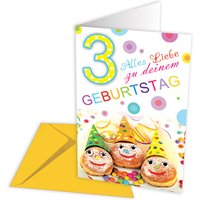 Geburtstagskarte zum 3. Geburtstag Geburtstagskarte zum 3. Geburtstag von Skorpion GmbH