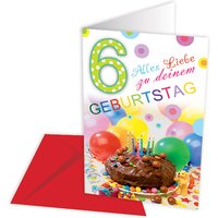 Geburtstagskarte zum 6. Geburtstag Geburtstagskarte zum 6. Geburtstag von Skorpion GmbH