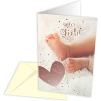 Glückwunschkarte zur Geburt, Babyfüße, Alles Liebe Glückwunschkarte zur Geburt, Babyfüße, Alles Liebe von Skorpion GmbH