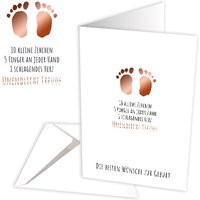 Glückwunschkarte zur Geburt, Babyfüße Glückwunschkarte zur Geburt, Babyfüße von Skorpion GmbH