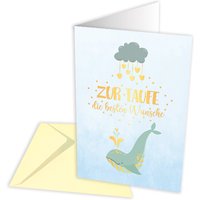 Glückwunschkarte zur Taufe, Wal Glückwunschkarte zur Taufe, Wal von Skorpion GmbH