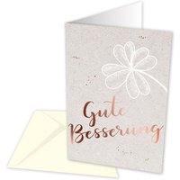 Grußkarte, Gute Besserung mit Umschlag, rosegoldene Schrift, 1 Stk. Grußkarte, Gute Besserung mit Umschlag, rosegoldene Schrift, 1 Stk. von Skorpion