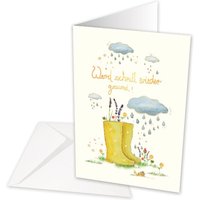 Grußkarte "Werd schnell wieder gesund!" mit Umschlag, goldene Schrift, 1 Stk. Grußkarte "Werd schnell wieder gesund!" mit Umschlag, goldene Schrift, 1 Stk. von Skorpion