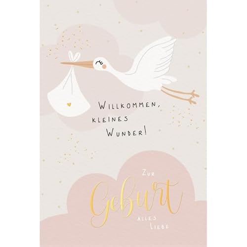 Skorpion Glückwunschkarte - Zur Geburt Alles Liebe - rosa von Skorpion