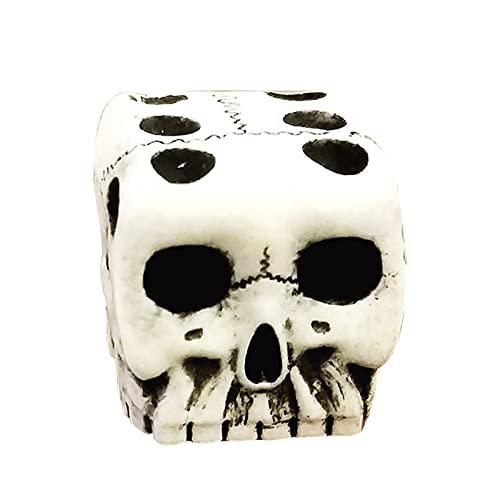 Skeleton Dice Scary Novelty Dekoratives Ornament 6-seitige D6-Würfel Vintage Skeleton Drahtkorb Bad (A, One Size) von SkotO