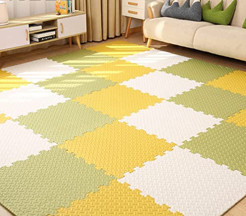 Skrsila 18 Puzzle Eva Schaumstoff Baby Puzzlematte Krabbelmatte Kinderspielteppich Spielmatte rutschfest Bodenschutzmatte 30 x 30 x 1,2 cm, Trainingsmatten Yogamatten Weiß + Gelb + Grün Skrsila 18 Puzzle Eva Schaumstoff Baby Puzzlematte Krabbelmatte Kinderspielteppich Spielmatte rutschfest Bodenschutzmatte 30 x 30 x 1,2 cm, Trainingsmatten Yogamatten Weiß + Gelb + Grün von Skrsila