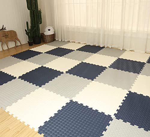 Skrsila 18 Stück Puzzlematte Baby Puzzlematte Krabbelmatte Kinderspielteppich Spielmatte rutschfest Bodenschutzmatte 30 x 30 x 1,2 cm, Schaum Matte Weiß + Marineblau + Grau Skrsila 18 Stück Puzzlematte Baby Puzzlematte Krabbelmatte Kinderspielteppich Spielmatte rutschfest Bodenschutzmatte 30 x 30 x 1,2 cm, Schaum Matte Weiß + Marineblau + Grau von Skrsila
