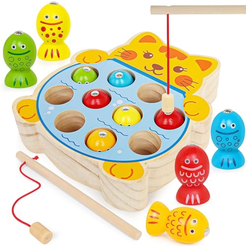 Skrtuan Montessori Holzspielzeug,Spielzeug ab 2 3 4 5 Jahre Magnet-Angelspielzeug Lernen Feinmotorik,Lernspiele Motorikspielzeug Holz Angelspiel für Kinder Skrtuan Montessori Holzspielzeug,Spielzeug ab 2 3 4 5 Jahre Magnet-Angelspielzeug Lernen Feinmotorik,Lernspiele Motorikspielzeug Holz Angelspiel für Kinder von Skrtuan