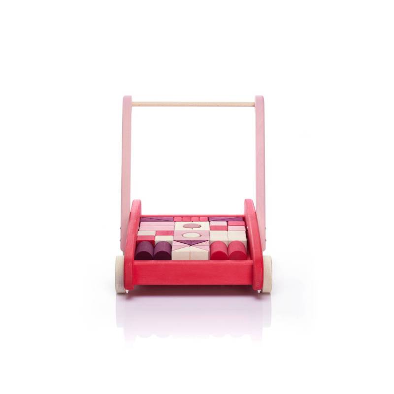 Skule Holzlaufwagen - Pink-Natur von Skule