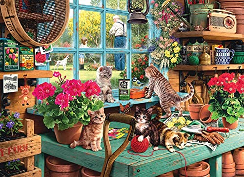 Puzzle 1000 Teile Erwachsene, Katze Puzzle mit Buchstaben Partition, 75X50 cm Einfache 1000 Teile Jigsaw Puzzles Geschenk-Idee für Geburtstag, Weihnachten, Halloween und Valentinstag (Katzen) von Skupro