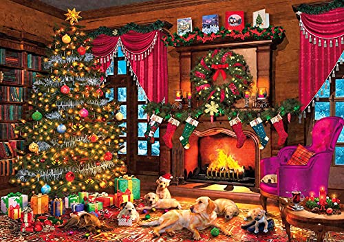 Puzzle 1000 Teile Erwachsene, Wooden Puzzle Weihnachten mit Buchstaben auf Rückseite für Wohnkultur Wandkunst, Weihnachtspuzzle 75X50 cm Einfache Klassische Jigsaw Puzzles (Weihnachten) von Skupro