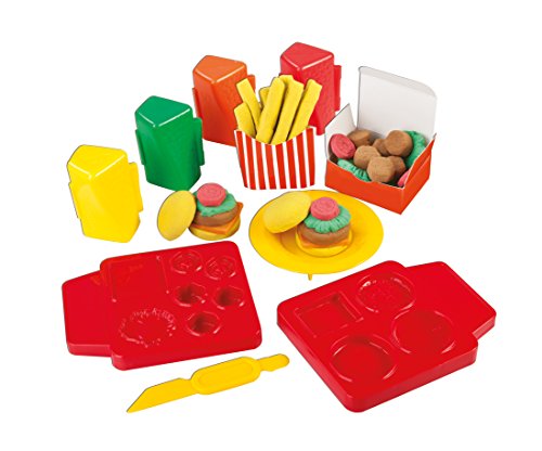 Skwooshi 45021 Soft-Knete Burger Set Beluga Spielwaren 45021-Skwooshi BurgerSet, bunt von Skwooshi