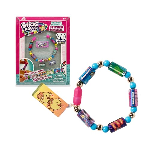 SKY CASTLE Sticki Rolls Band Single Pack, Armbänder mit Aufklebern, Rollen mit Kawaii-Thematik, 50 Aufkleber pro Armband, 2 extra austauschbare Rollen, Famosa (TCR01000) von STICKI ROLLS