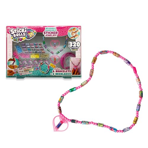Sky Castle Sticki Rolls Super Set, Armbänder mit Aufklebern, Kawaii-Thema, 50 Aufkleber pro Armband, 20 extra austauschbare Rollen, inklusive Perlen, Anhänger und einem Band, berühmt (TCR00000) von STICKI ROLLS