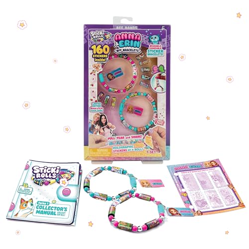 Sky Castle Sticki Rolls Anna & Erin BFF Pack, Tragbare Aufkleber Armbänder, Freundschaftsarmbänder, Sammelspielzeug von Sky Castle
