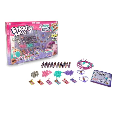 Sky Castle Sticki Rolls Sticki Station S2, tragbare teilbare Aufkleber, ultimatives DIY-Aufkleber-Schmuck-Set, Armbänder und Halsketten von Sky Castle