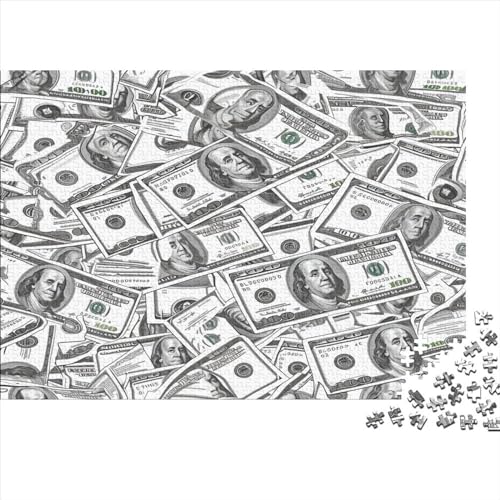 100 Banknoten Dollars Puzzlespiel 1000 Teile Erwachsene -Puzzle 1000 Stück Spiel Puzzles Für Erwachsene Kinder Puzzle Erwachsenen Puzzlespiel Puzzel 1000pcs (75x50cm) von SkyClouf