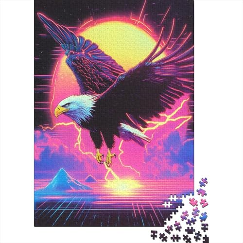 Adler Puzzle 1000-teilige Schwer Puzzle Spielzeug Lernspiel Impossible Herausforderungsspielzeug Für Erwachsene Kinder 1000pcs (75x50cm) von SkyClouf