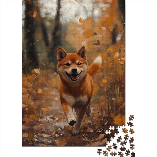 Akita-Hund Puzzles 1000 Teile Schwer Puzzle Spielzeug Pädagogisches Spiel Impossible Herausforderung Spielzeug Für Erwachsene Kinder 1000pcs (75x50cm) von SkyClouf