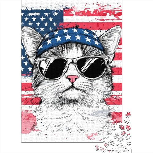 Amerikanische Kurzhaarauslese Puzzles 1000-teilige Schwer Puzzle Spielzeug Lernspiel Impossible Herausforderungsspielzeug Für Erwachsene Kinder 1000pcs (75x50cm) von SkyClouf
