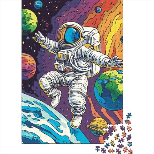 Astronaut Puzzle 1000 Teile Schwer Puzzle Spielzeug Lernspiel Impossible Herausforderungsspielzeug Für Erwachsene Und Kinder Ab 14 Jahren 1000pcs (75x50cm) von SkyClouf